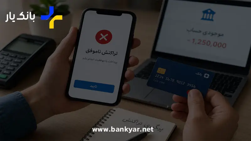 انواع تراکنش ناموفق بانکی
